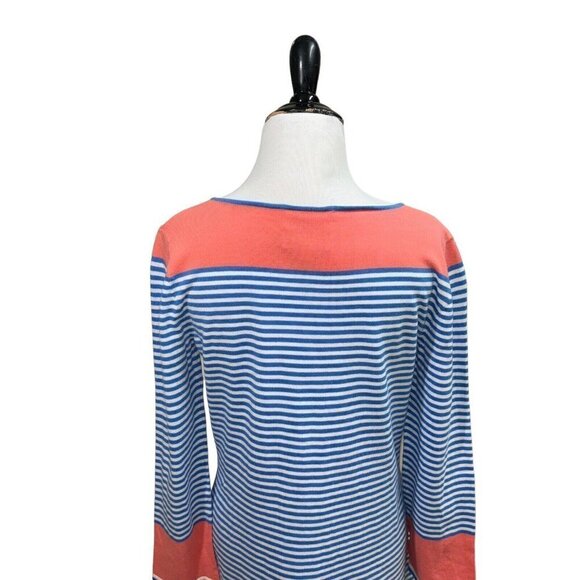 STS Sail to Sable Women's S Small Knit Sweater Dress Striped Long Sleeves Blue - Picture 5 of 8